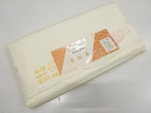 アンティーク　草木染　翔名織　霞に源氏香模様織り出し　長襦袢地反物